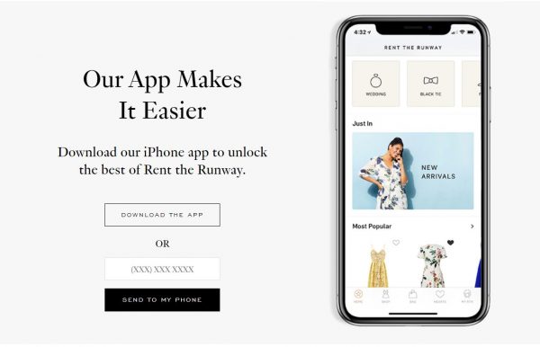 Rent the Runway allows you to rent your wardrobe or try on someone else's.
