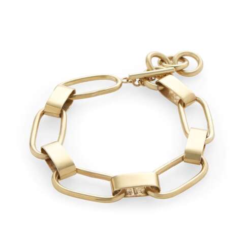 Soko Capsule Link Bracelet gold plated brass handcrafted in Kenya $138