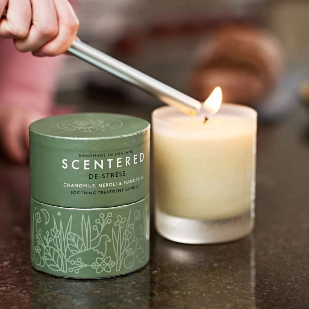 SCENTERED DE-STRESS Home Aromatherapy Candle is made with natural waxes and sustainably sourced pure essential oils $69