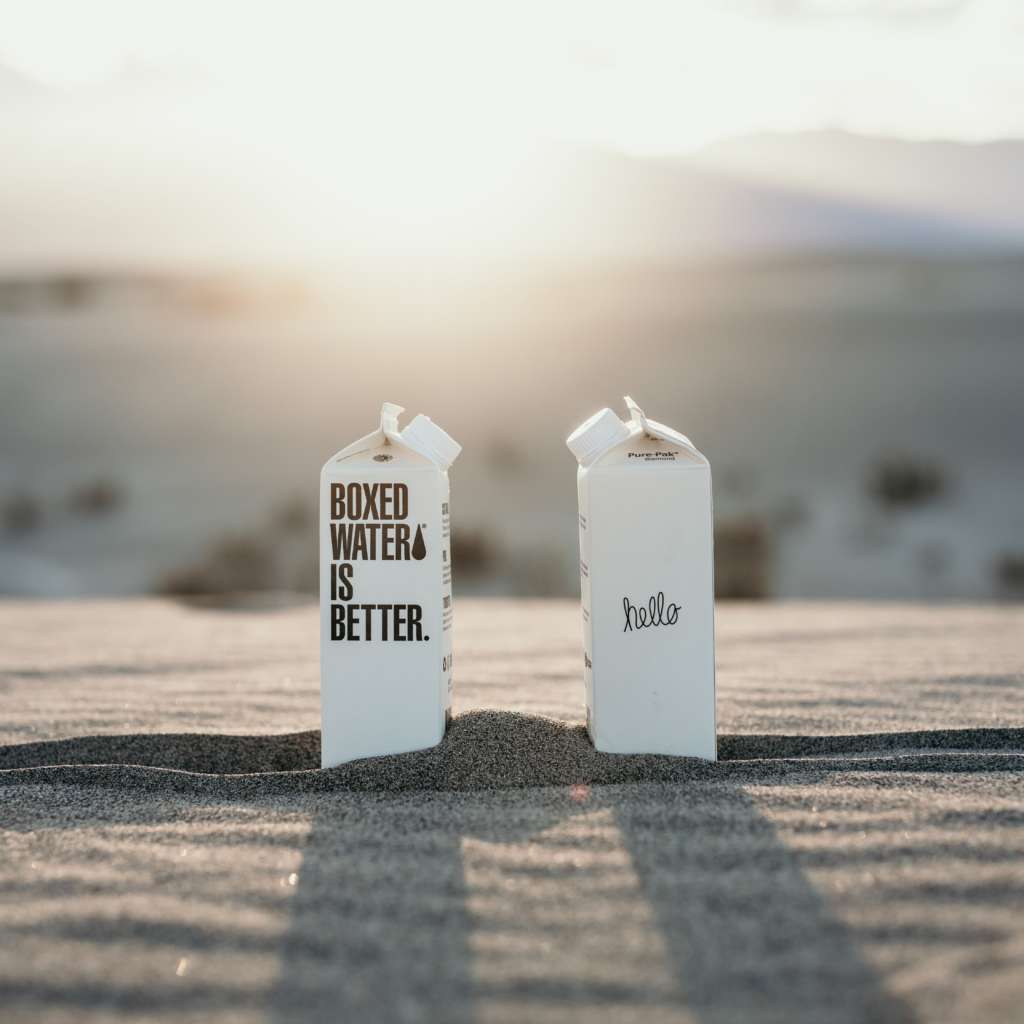 Alaska Airlines has a collaboration with Boxed Water to reduce single-use plastics