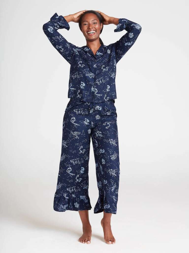 Thought Tabbie Ecovero™ Printed Pj Set With Bag is made in a GOTS certified factory in India $101