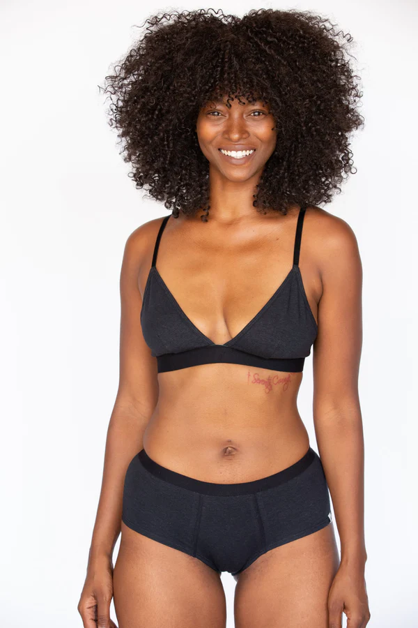 Wama Underwear Triangle Bralette is made from 53% hemp and 44% organic cotton $44
