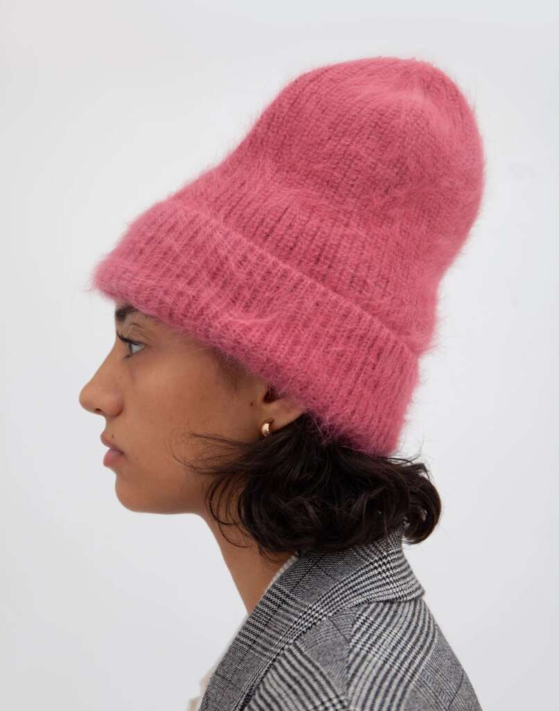 Hyer Good A Better Beanie- Angora is made from 100% upcycled Angora fibers. $80