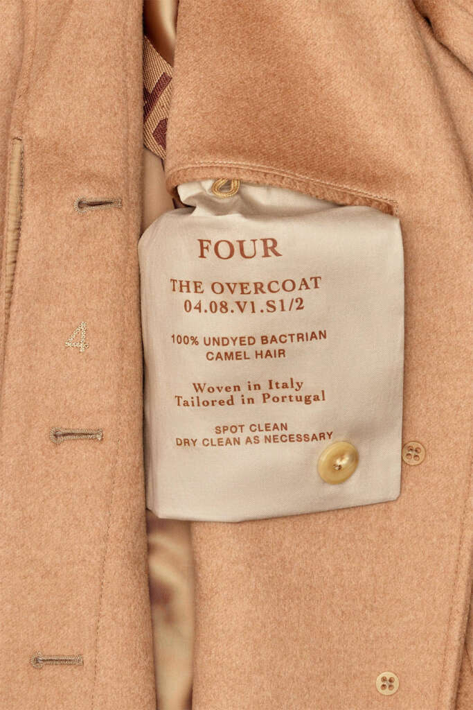 Four Objects The Overcoat in 100% Camel $1575