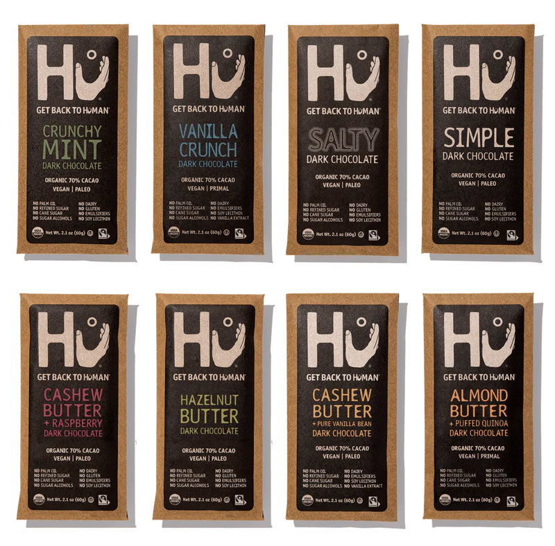 HU Dark Chocolate Bars are USDA certified organic