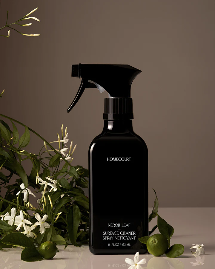 Neroli Leaf Surface Cleaner is derived from coconuts and upcycled apple oil.