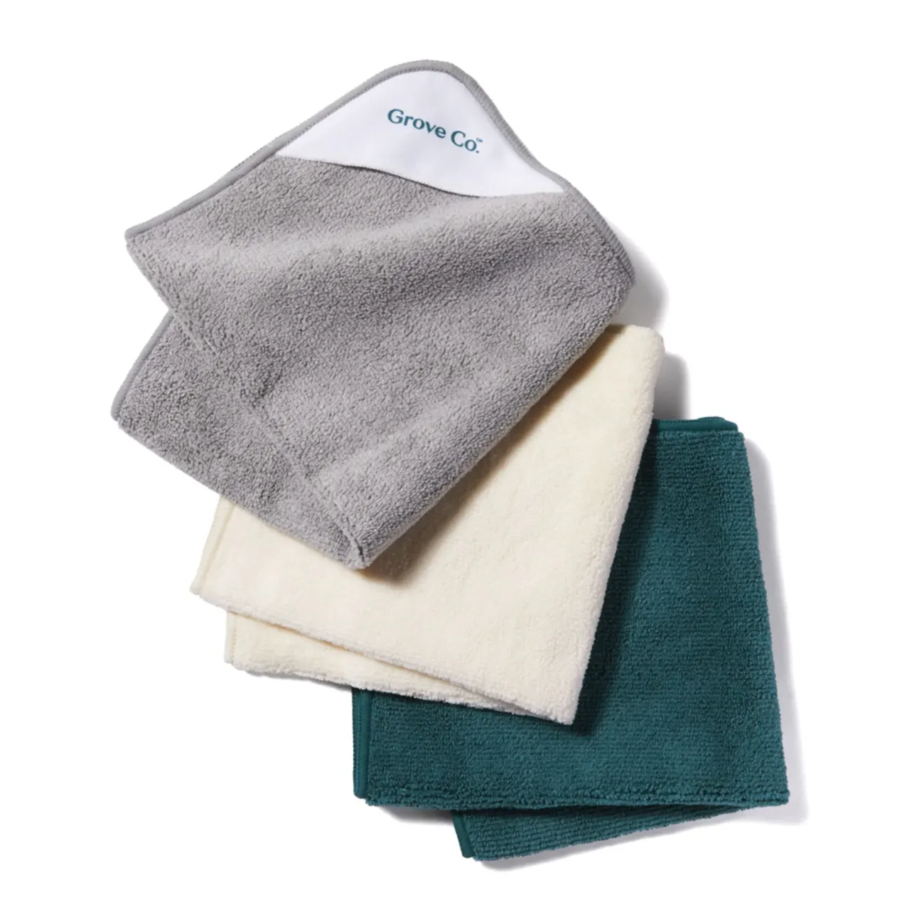 Grove Co. Microfiber Cleaning Cloths (Set of 3) are made to last 3 years. 