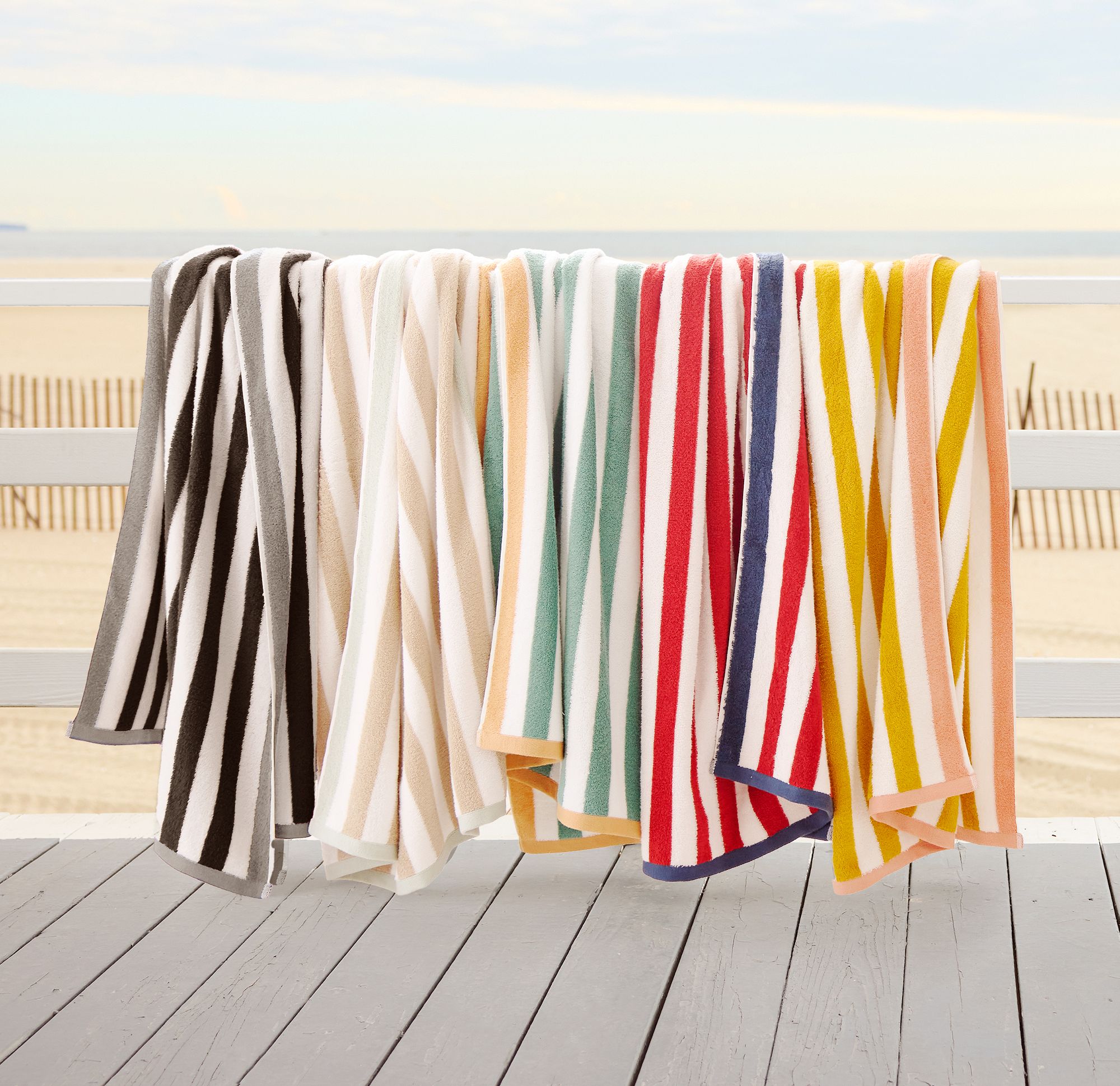 West Elm Biarritz Woven Stripe Beach Towel
