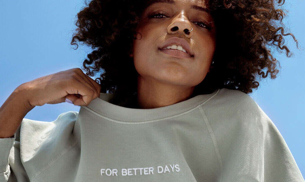 For Better Days Vintage Sweatshirt is made from 100% organic cotton $68