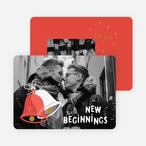 Paper Culture 'Ringing New Beginnings' eco friendly holiday card is made from 100% post consumer recycled paper $25.90 / 10