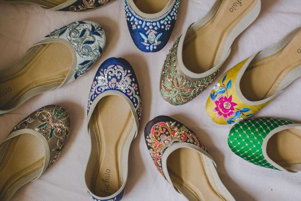 Fuchsia leather shoes are made in the traditional khussas style which focuses on upcycling and not wasting materials. $108 to $120
