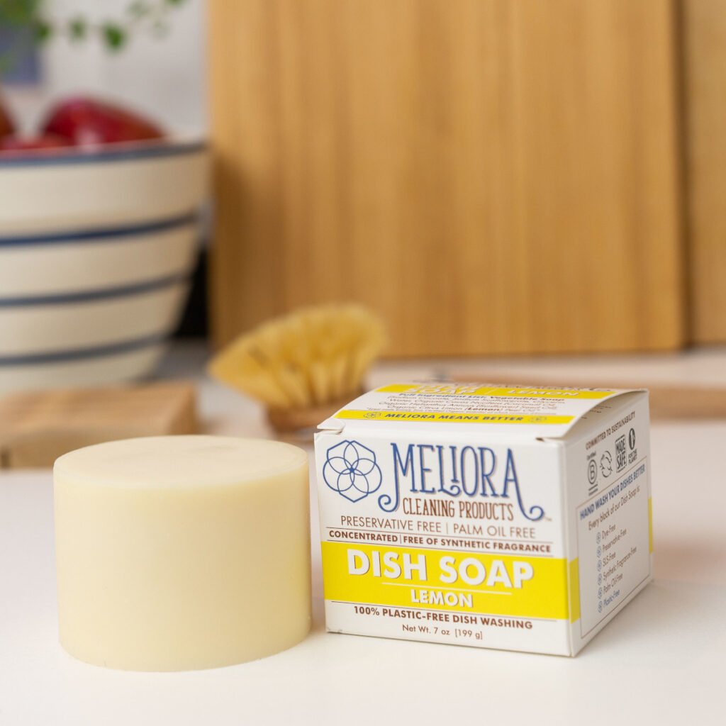 Meliora Cleaning Products, Dish Soap Bar, Lemon