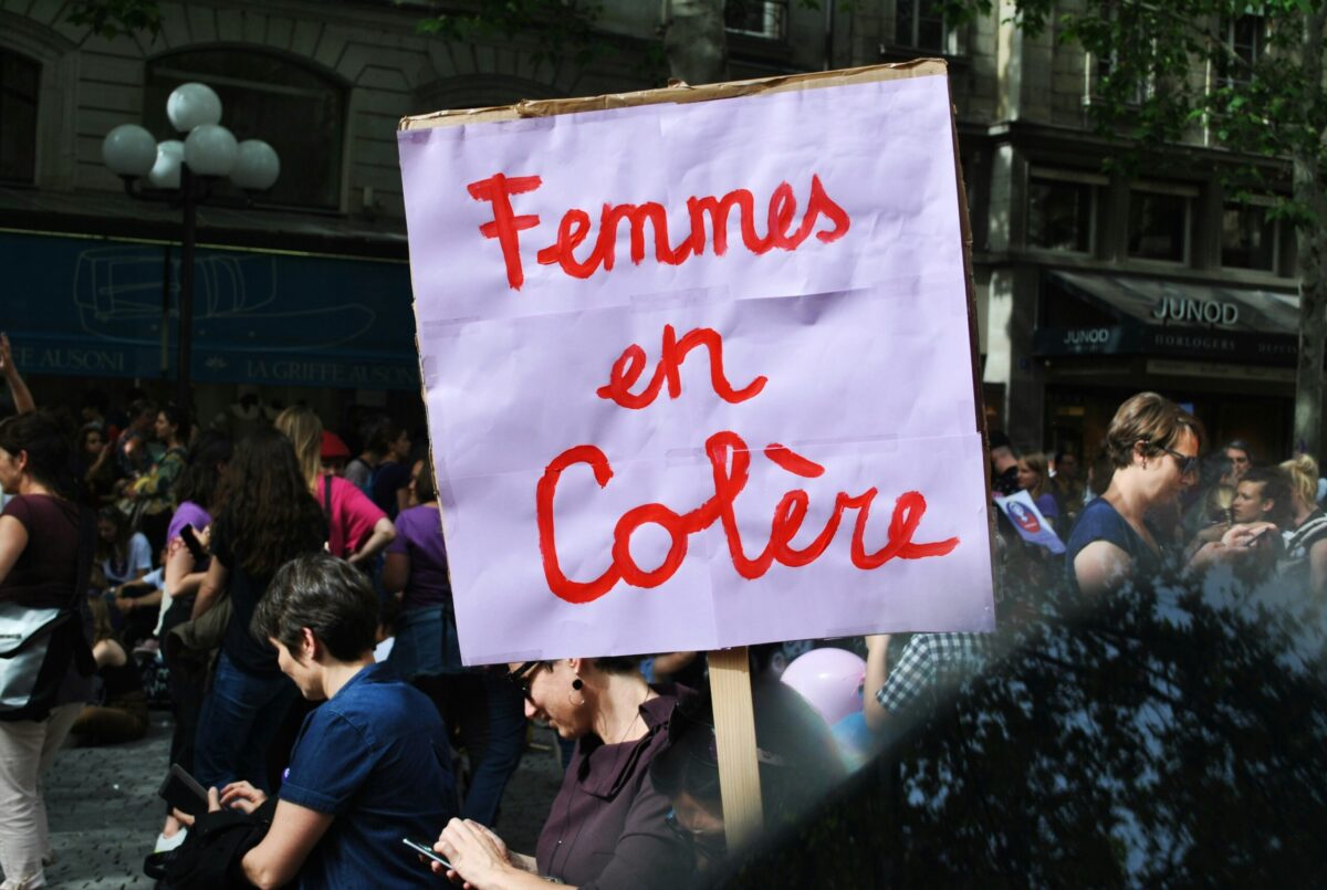 Women's strike in Lausanne, Switzerland in 2019. "Angry women.