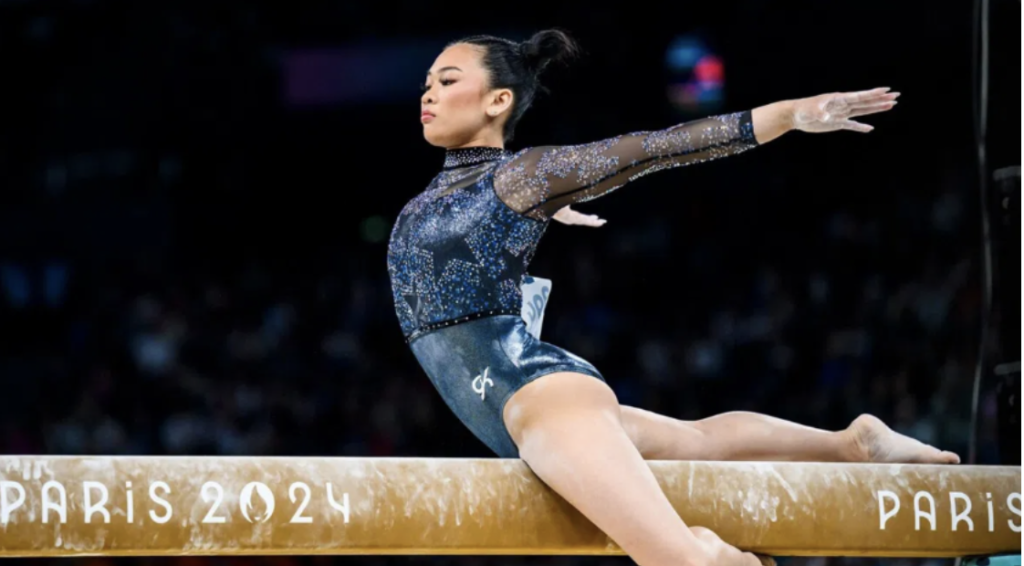 American gymnast Suni Lee at the Paris 2024 Olympics