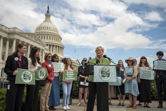 Congresswoman Chellie Pingree (D-Maine), Reps. Marie Gluesenkamp Perez (D-Wash.) and Sydney Kamlager-Dove (D-Calif.) announced the first-ever Congressional Slow Fashion Caucus to curb fast fashion pollution through climate-smart policies.