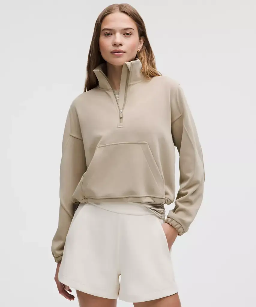 Brushed Softstreme Half Zip is made from 53% recycled polyester. $118 ($89 Sale)