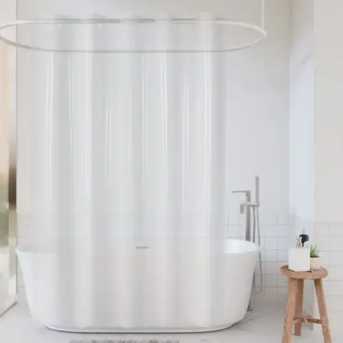 No Hook Premium PEVA Shower Curtain Liner - Clear