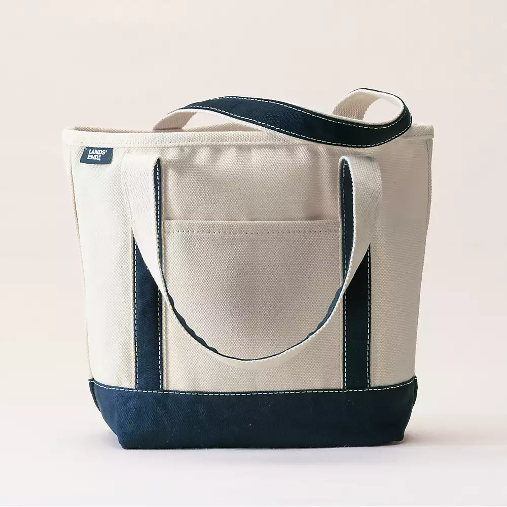 Medium 5 Pocket Open Top Canvas Tote Bag