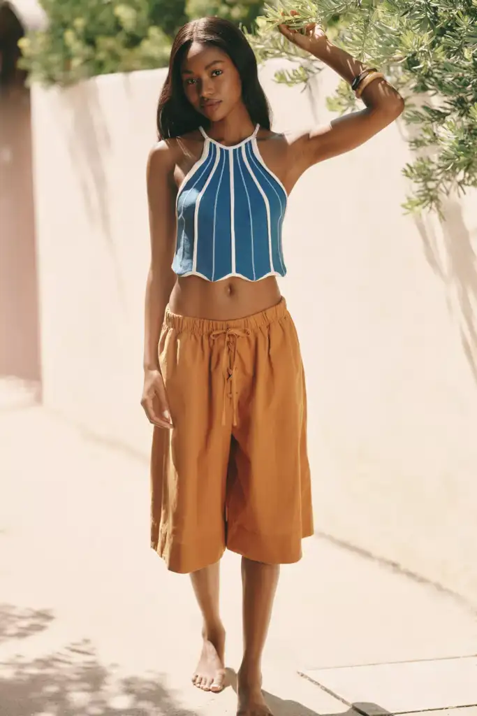 Anthropologie Celandine Oversized Bermuda Pants